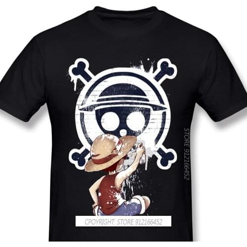 Men Clothes One Piece Novelty Short Sleeve Mans T-Shirts One Piece - Luffy Fashion