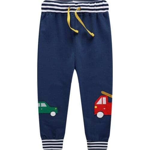 Funnygame New 2021 Cartoon Childrens Long Pants Cotton Cute Boys Girls Sweatpants for Autumn Spring Kids Trousers Pants