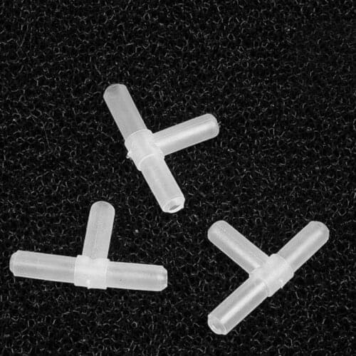 C5AC Plastic T Shape 3Way Aquarium Air Pump Line Tubing Hose Joints Connector New BES