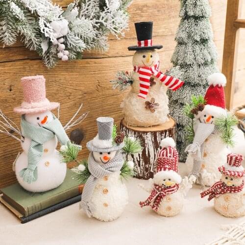 Christmas decorations Christmas snowman decoration dolls scene layout Christmas ornaments props