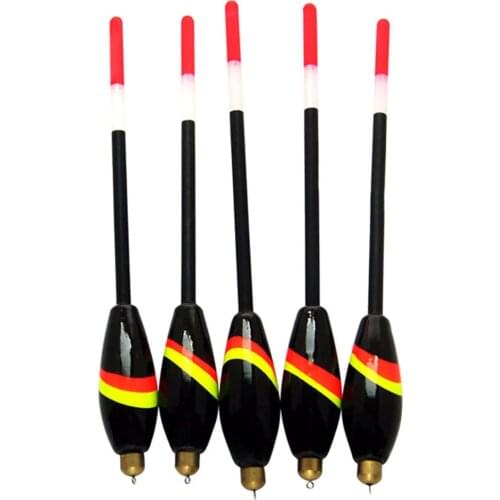 FreeFisher 5pcs/lot Black Barguzinsky Fir Wood Fishing Bobbers Cork Floats Glow Buoyancy 3+2g 17.5cm Fishing Tackle Accessory