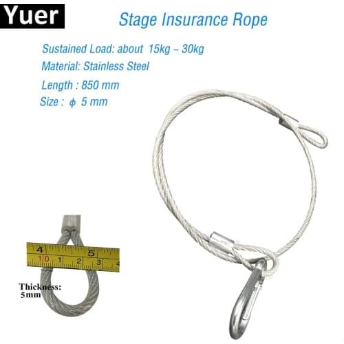 High Quality 85cm Long Stage Light Safety Rope Cable Steel Safe Wire For Disco Dj LED Moving Head Par Light Effect Equipment