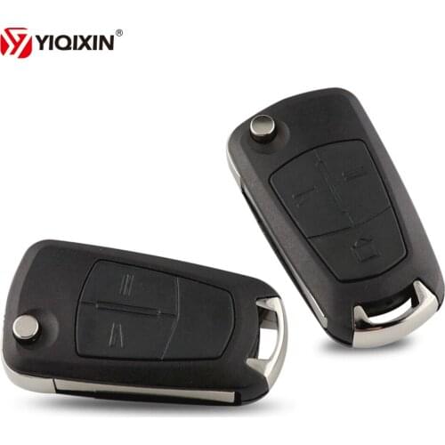 YIQIXIN 2 3 Buttons Flip Folding Remote Car Key Shell For Vauxhall Opel Vectra Astra Corsa Zafira Cover Key Shell HU100 Blade