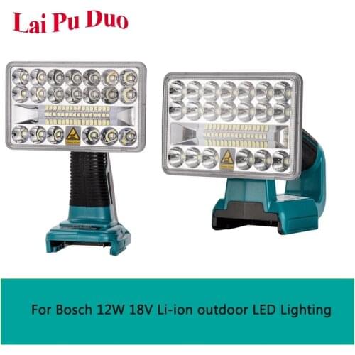 BAT609 Replace For Bosch 12W indoor and outdoor tool light LED light work light for Bosch 18V lithium ion battery BAT618 BAT609G