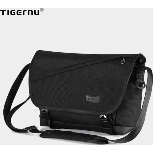 Tigernu 2021 New Fashion Men 9.5L Shoulder Bag Light Weight Designer Messenger Bags For Men Large Capacity Casual Sling Bag Male