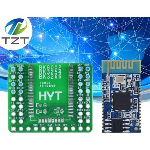 TZT Bluetooth Stereo Audio Module Transmission BK8000L AT Commands SPP Bluetooth Speaker Amplifier DIY
