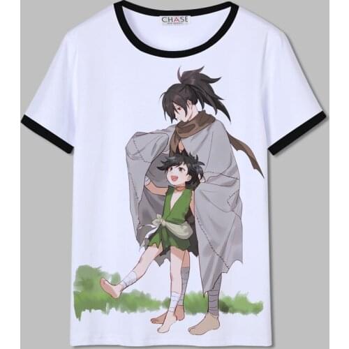 Unisex Anime Dororo Tahoumaru Jukai Biwamaru hyakki maru Casual black sleeve T-Shirt T Shirt