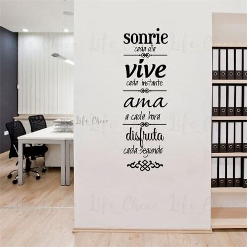 Vinyl Spanish Character Words Stickers House Rules Wall Art Decal Vinyl Wallpaper Home decor murals AC540