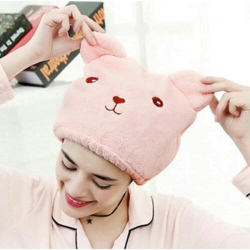 Home cat dry hair cap cartoon hair quick-drying headscarf cute adult dry hair towel shower cap