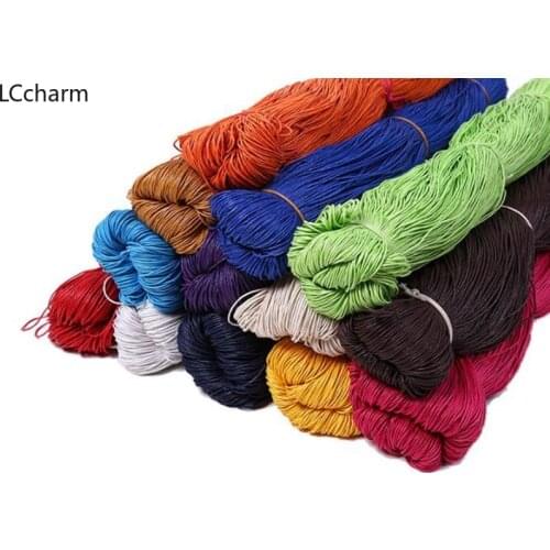 1.5mm Waxed Cotton Cord Beading Rattail Braided DIY Bracelet Necklace Jewelry Making String Thread Rope 5m