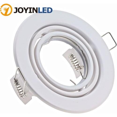 2pcs High Quality Round Adjustable Downlight LED Bulb Replaceable GU10 MR16 Fittings Recessed Ceiling Spot Light Frame Fixture