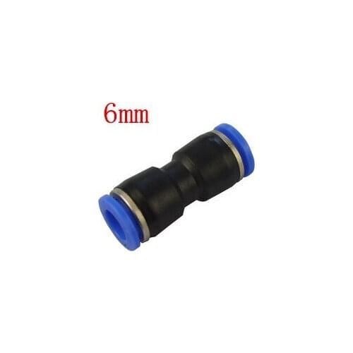 50 pcs APU-06 PU Union Straight Air Fitting PU-06 Pneumatic 6MM To 6MM Tube Pipe Hose One Touch Push In Quick Joint Coupler PU6
