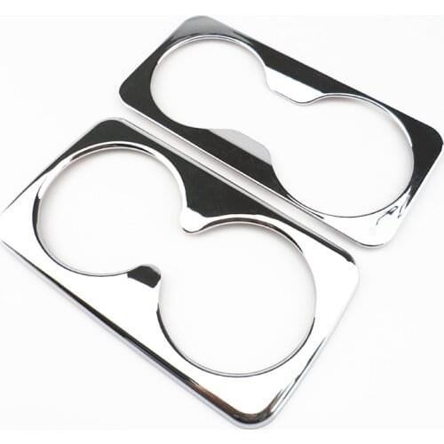 ABS Chrome Front or Back Water Cup Holder Frame Trim Decoration Cover for Kia Sportage R 2011-2015 Interior Accessories