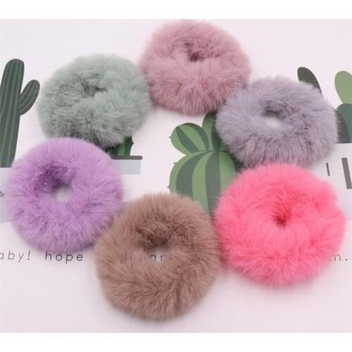 Hair Accessories Hair Bands Fluffy Bobbles Hair Scrunchies Band Elastic Scrunchy