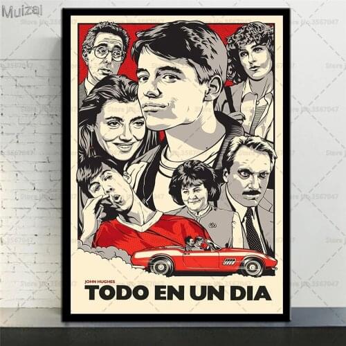Art Poster Ferris Buellers Day Off Movie Canvas Painting Retro Wall Pictures Prints for Living Room Home Decor