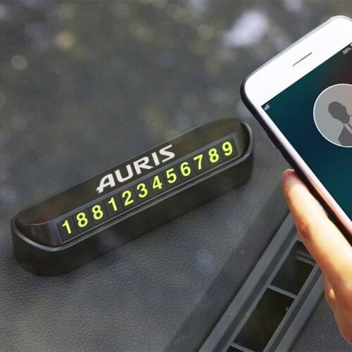Car-styling Automzbiley Tcmparary Parksing Phone Number Card Car-Plate Talephone Number Plate for TOYOTA Auris Auto Accessories
