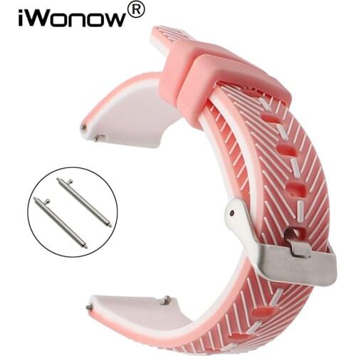 Quick Release Silicone Watchband 21mm 22mm for Armani Diesel DZ Timex CK Rubber Watch Band Feather Pattern Strap Wrist Bracelet