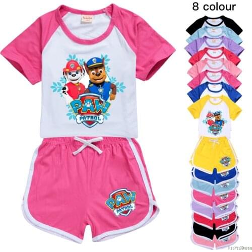 PAW PATROL Children Clothing Boy Clothes Set Summer Kids T Shirt with Pants Casual Sport Suits 2pcs Tracksuit Outfits Childrens