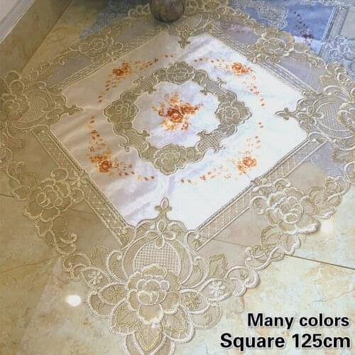 European Lace Embroidery Luxury Velvet Bedroom Living Room LCD TV Cover Cloth Balcony Coffee Table Party Decoration Tapete Nappe