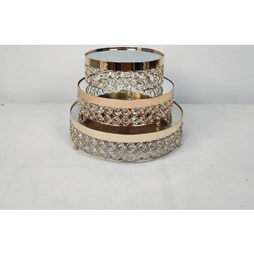 Crystal gold Cake Stand Dessert Holder Wedding Party Birthday Tea Cake Stand
