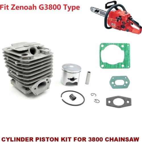 39mm Cylinder Piston Kit & Cylinder Gaskets Kit Universal Fit ZENOAH G3800 & TOPSUN ALPINA ANOVA More Chinese 38CC 3800 Chainsaw