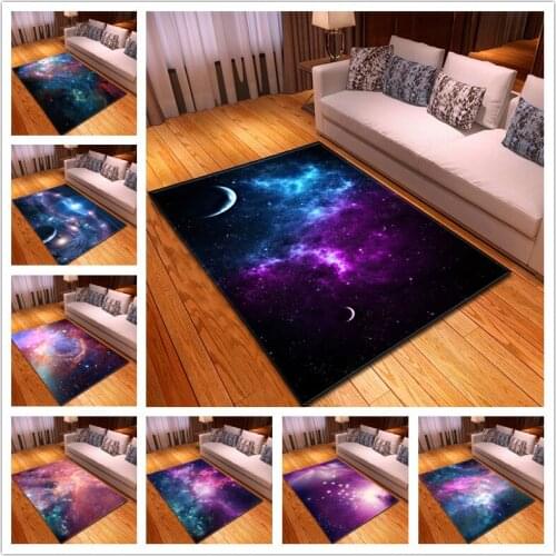 Mysterious Galaxy starry sky printed Carpets for Living Room Bedroom Area Rugs Kids Room Play Mats Modern Large Size Soft Carpet