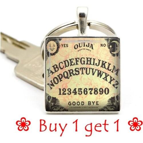 Buy 1 Get 1 FREE Gift for Ouija Monogram Pendant, Necklace - Occult,Halloween, Ouija Board Tile Pendant / keychain