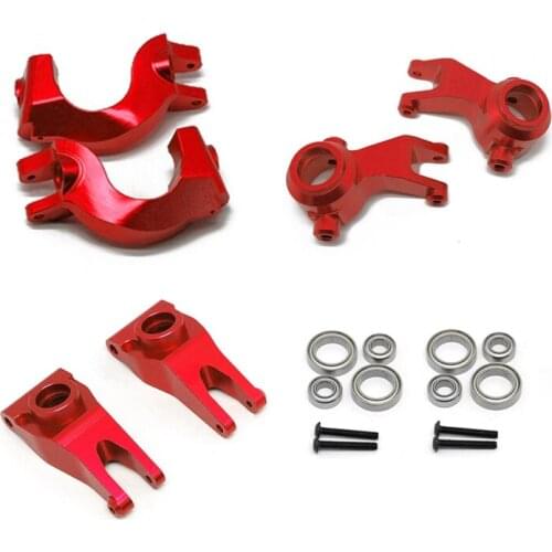 Metal Front Steering Block & C-Hubs & Rear Hub Carrier for 1/10 Arrma Granite SENTON Typhon Big Rock RC Car Parts