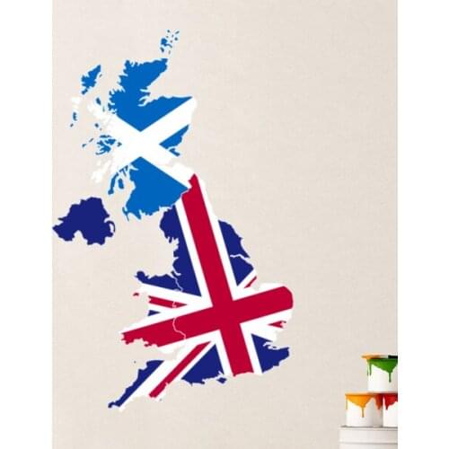 United Kingdom Map Globe Earth Country Wall Vinyl Sticker Custom Made Home Decoration Fashion Design Pvc Removable