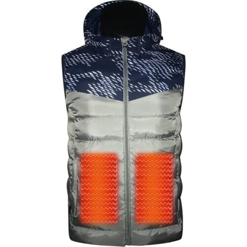 New Men Winter Outwear USB Infrared Smart Heating Vest Jacket Electric Thermal Warm Waistcoat Inside Coat Size M~5XL