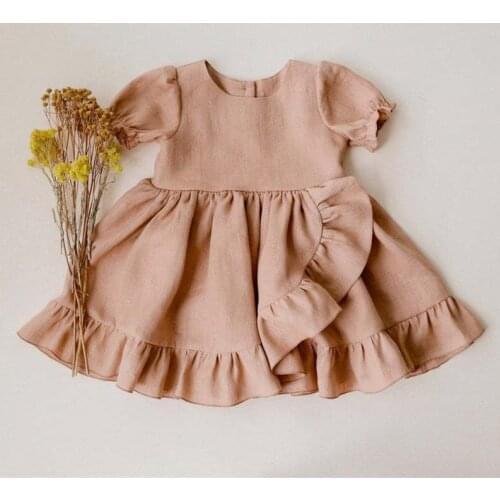 Baby Girls Dresses Summer Dresses Kids Sleeveless Cute O-neck A-line Dress Summer Princess Cotton Tutu Dresses for Girls