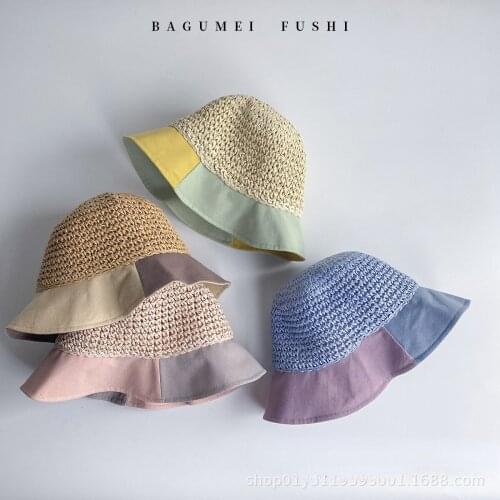 Summer Baby Hat Kids Straw Hat Baby Sun Cap Children Panama Beach Girls Boys Bucket Hat Infant Caps Baby Accessories