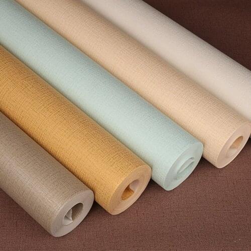 Modern Non-woven Fabric Wallpaper Rolls 3D Solid Color Embosssed Wallpaper Living Room Bedroom Decor Furniture Stickers Paper