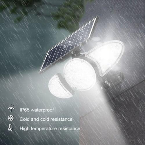 LED Solar Lights Outdoor 3 Head Motion Sensor Wall Lights Waterproof Adjustable Angle Super Bright Lights For Garden Street Park