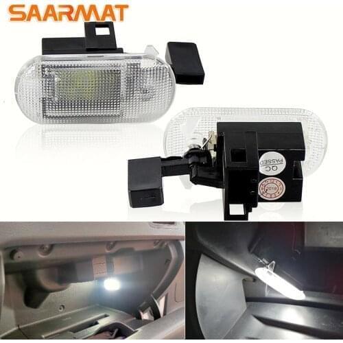 For Skoda Fabia Octivia Superb Yeti LED No error Car glove box light storage box light Plug and play white180SMD 6000K