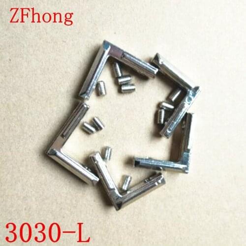 10pcs L shape 90 Degree Inside Interior Corner Connector Joint Bracket with M6 Grub Screw 3030 Aluminum profile Accessories