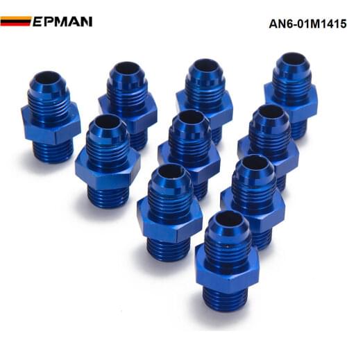 10PCS/LOT AN6 -M14*1.5 Straight Male Oil Cooler Fuel Oil Hose Fitting Adapter AN6-01M1415