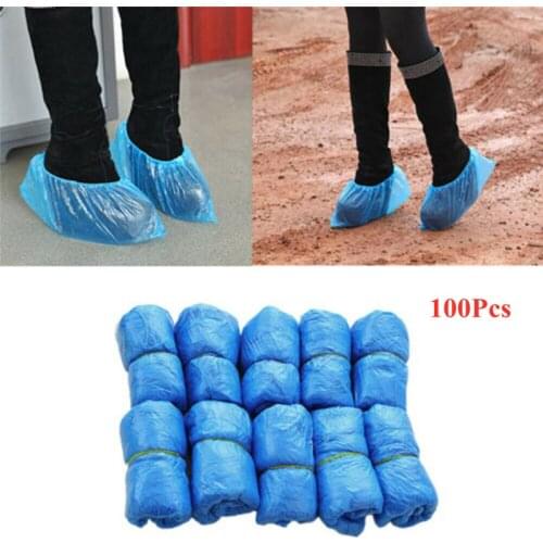 100Pcs Shoe Covers Disposable Hygienic Boot Cover Outdoor Rainy Day Carpet Cleaning Shoe Cover Waterproof Shoe Covers