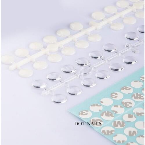 120pcs Nail Polish Display Table with Stickers Round Salon Nail Color Showing Shelf Manicure Flat Back Color Card Nail Art Tool