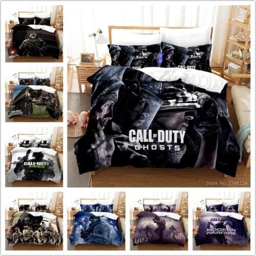 3D Game Call of Duty Printed Comforter Cover with Pillowcases Set Twin Full Queen King Size Bedding Set Bed Linens Home Textile
