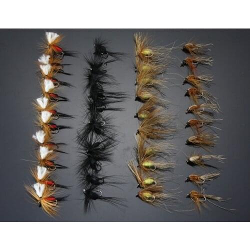 40Pcs Humpy Dry Flies Trout Fly Fishing Lures H039