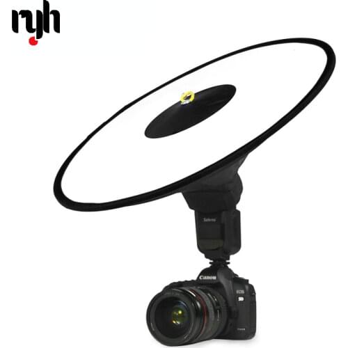 45cm Collapsible Beauty Dish Flash Diffuser for Speedlite Studio Portrait Catchlights Lightweight Photographic Equipments
