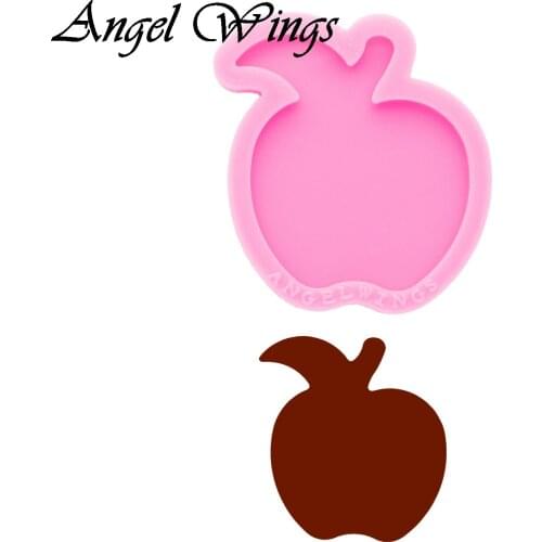 5cm Apple cherry Badge Reel As Well Silicone Molds DIY Jewelry Shiny Epoxy Resin Mould Custom Wholesale DY0337