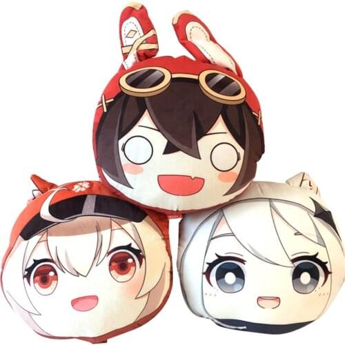 Anime Game Genshin Impact Paimon Klee Amber Hand Warmer Throw Pillow Cushion Warm Winter Cartoon Plush Toys Girl Christmas Gift