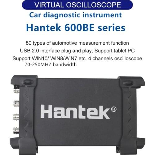 Hantek 6074BE USB Automotive Virtual Oscilloscope 4 Channels Logic Analyzer 6254BE Digital Storage Car Diagnostics Instrument