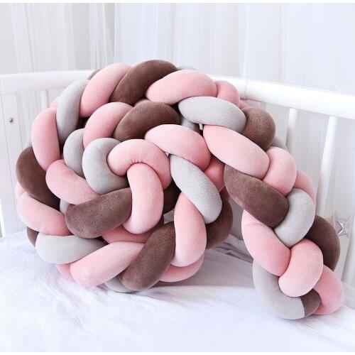 2M/3M Baby Bed Bumper Knot 4 Braid BumperTour De Lit Bebe Newborn Crib Bumper Protector Baby Crib Bedding Set