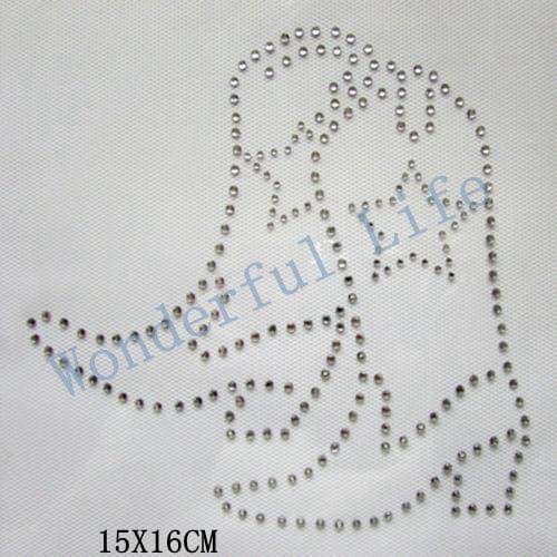 Free shipping LINE DANCE BOOTS for Line Dancing Iron On Hotfix Rhinestone Diamante Transfer Motif Iron On Heat Transfer