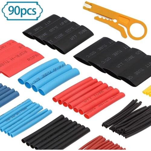 Electrapick 110pcs Heat Shrinkable Tube Wire Cable Connector Soldered Connector + 90 Heat Shrink Tubing w/ Mini Stripping Knife