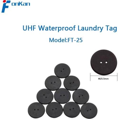 FONKAN Washable UHF RFID Button Electronic Tag Clothing Fabric Washing High Temperature Resistant for Clothing Management