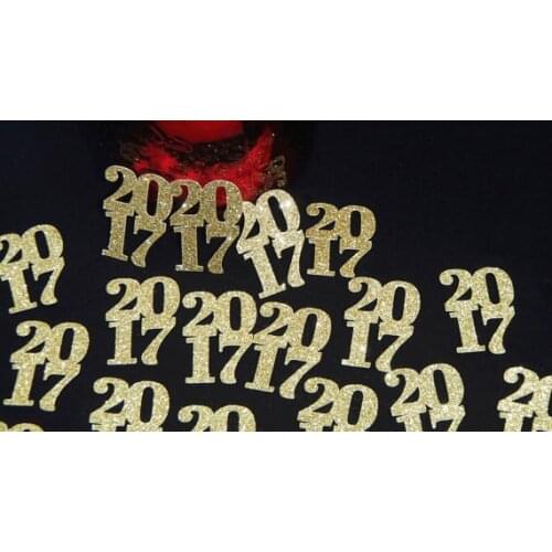 Custom number New Year, Wedding, Anniversary, Graduation confettisTable decor baby shower Scrapbook Embellishments scatters